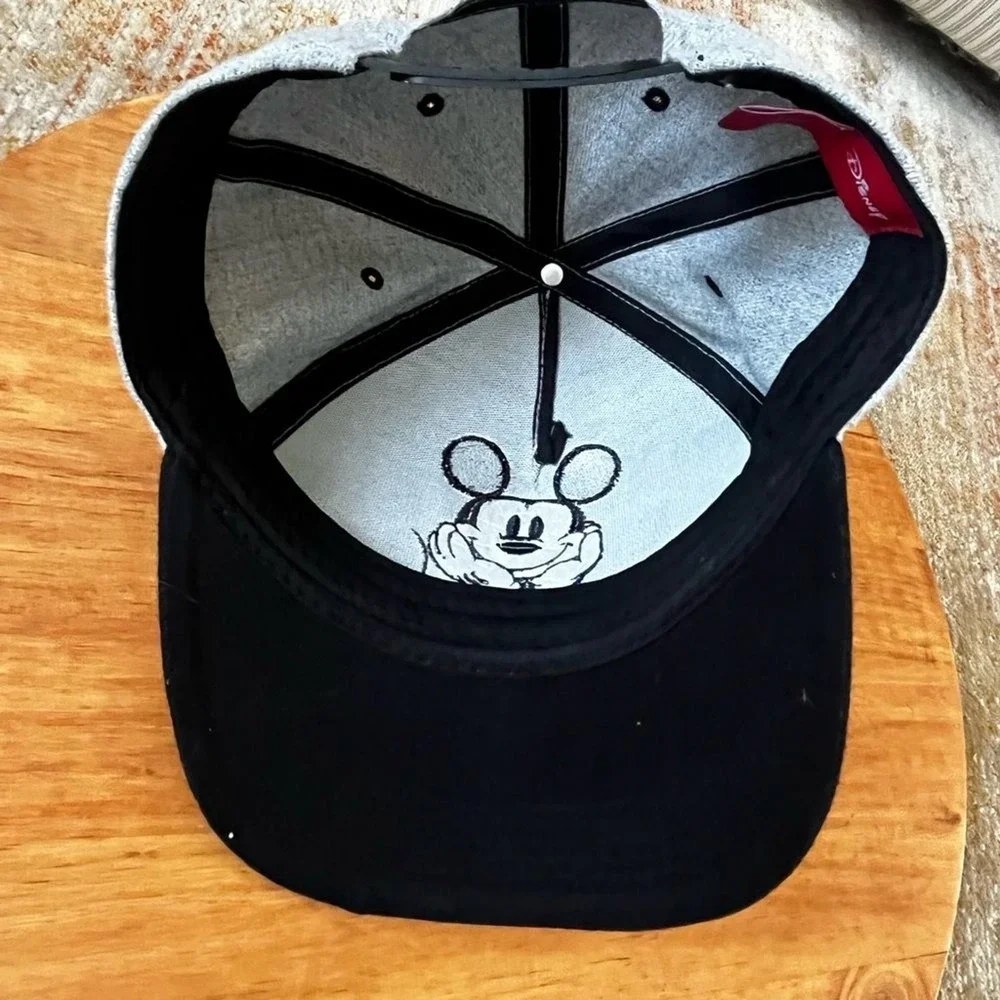 Disney Mickey Mouse Kids Hat Cap - Embroidered Gray and Black OSFM